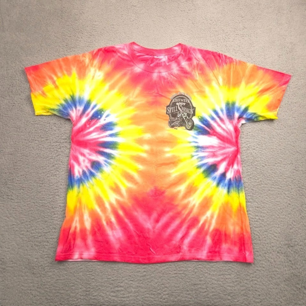 2007 Daytona Bike Week Still Smokin' Tie Dye T-Shirt Mens L Motorcycle